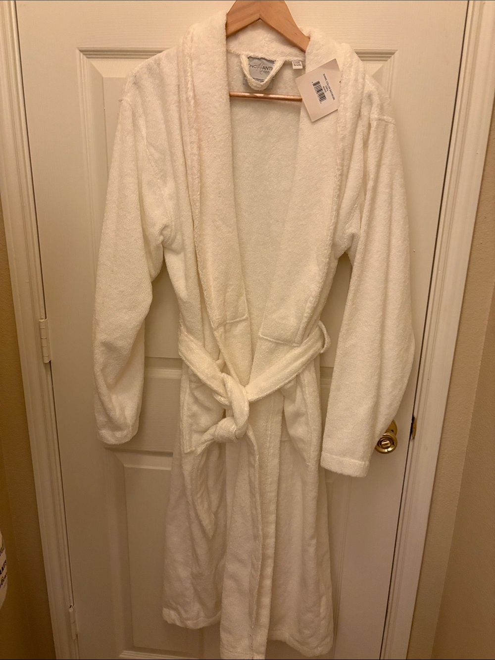 Heavy Duty Classic White Turkish Cotten Bath Robe by Unbranded one size A183